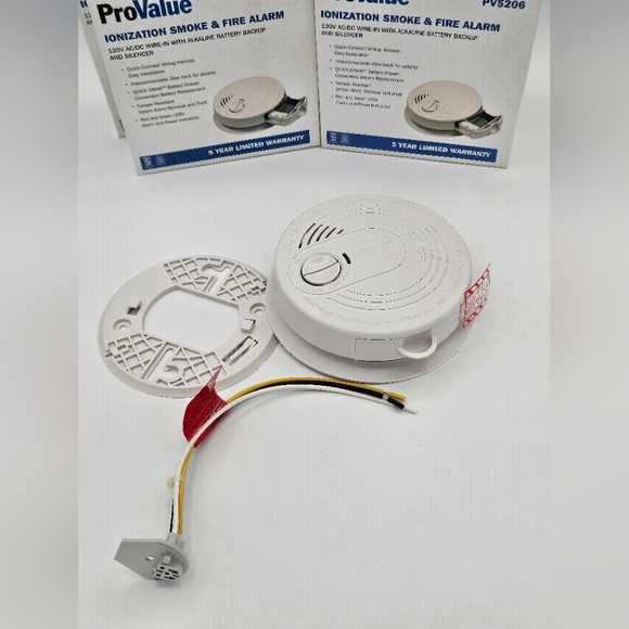 5 PACK ProValue Ionization Smoke & Fire Alarm with Backup Battery - Picture 4 of 4